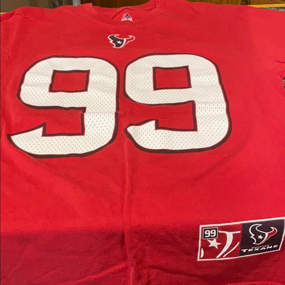JJ Watt Houston Texans Tee - Sz L - 100% Cotton